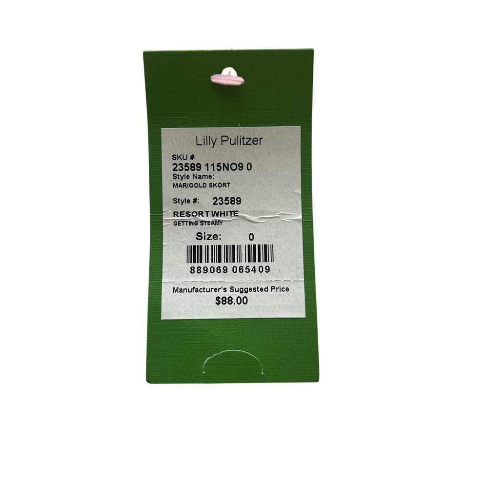 Lily Pulitzer Marigold Skort Crab Print Resort White Size 0 - Picture 8 of 8